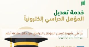 ما هي شروط تعديل المؤهل الدراسي من خلال منصة أبشر